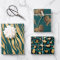 Teal and Gold African Animal Print
