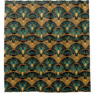 Teal and Gold Art Deco