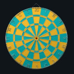 Teal And Gold Dartboard<br><div class="desc">Teal And Gold Dart Board</div>