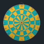 Teal And Gold Dartboard<br><div class="desc">Teal And Gold Dart Board</div>