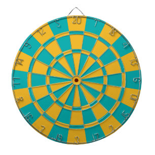 Teal And Gold Dartboard