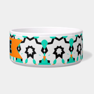 Teal and Gold Geometric Stars
