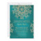 TEAL AND GOLD INDIAN STYLE WEDDING INVITATION