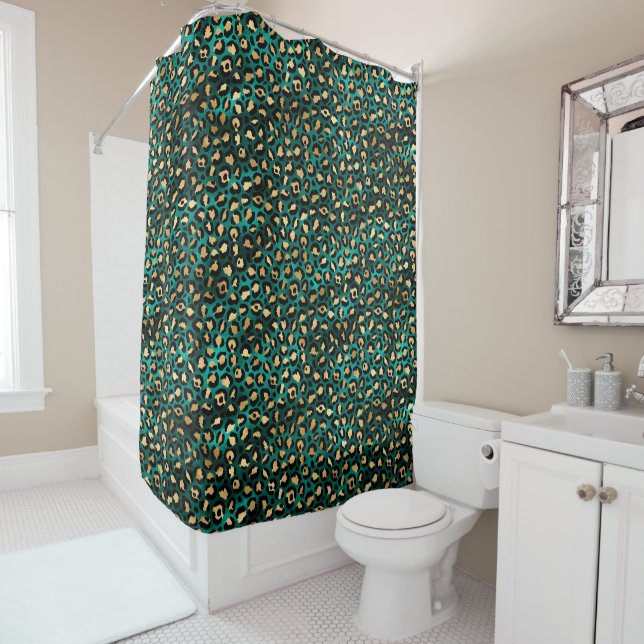Teal and Gold Leopard Series Design 3 (In Situ)