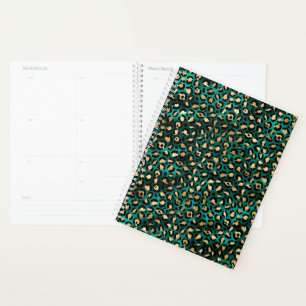 Teal and Gold Leopard Series Design 3 Planner