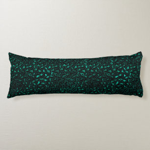 Teal and Gold Leopard Series Design 4 Body Pillow
