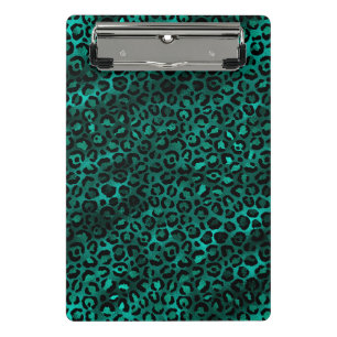 Teal and Gold Leopard Series Design 5   Mini Clipboard