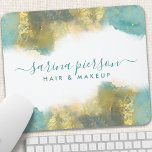 Teal And Gold Modern Art Liquid Watercolor Ink Mouse Pad<br><div class="desc">Teal And Gold Modern Art Liquid Watercolor Ink Mouse Pad. Perfect for makeup artists,  hair stylists,  cosmetologists,  and more!</div>