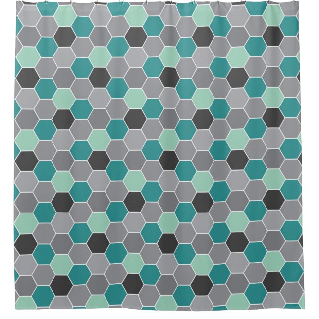 Teal and Grey Honeycomb Pattern (Front)