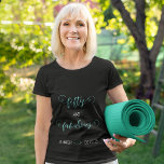 Teal and Light Grey 50 and Fabulous Birthday  T-Shirt<br><div class="desc">Teal and light grey script typography t-shirt. Give your bestie, your family member, or even yourself the gift of celebrating 50 years in style! The words 50 & Fabulous are set in an elegant typography. You can personalize this gift by changing the name, age and font colours to whatever you...</div>