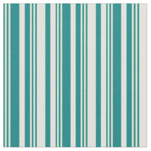 Teal and Light Yellow Coloured Stripes Pattern Fabric