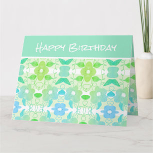 Teal and Lime Spectacular Birthday Wishes Card