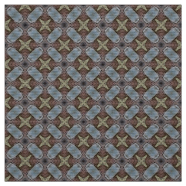 Teal and Olive Upholstery Fabric (Swatch)