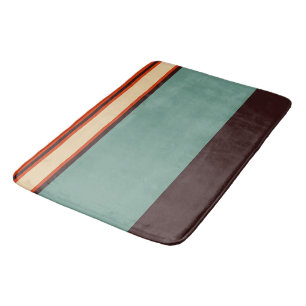 Teal and Orange Bath Mat