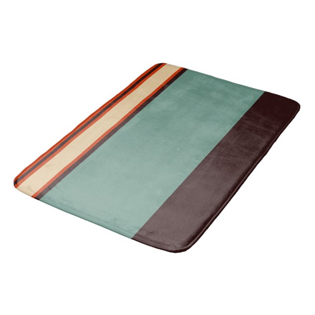 Teal and Orange Bath Mat (Angled)