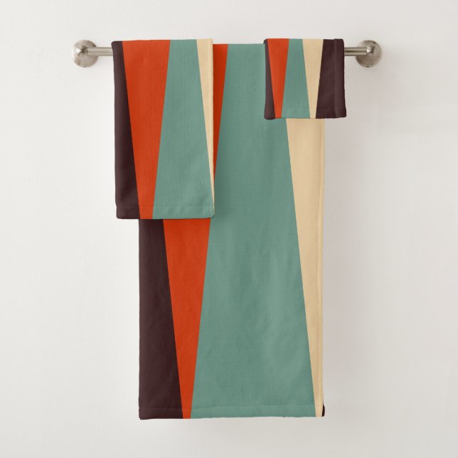 Teal and Orange   Bath Towel Set (Insitu)