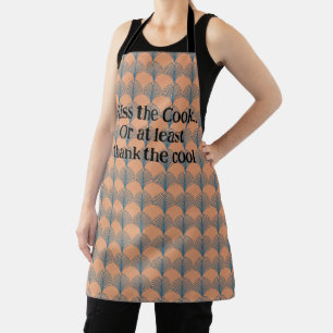 Teal and Orange Fans  Apron