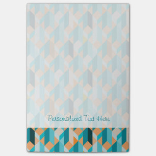 Teal And Orange Shapes Pattern Post-it Notes