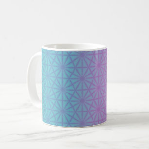 Teal and pale purple gradient coffee mug
