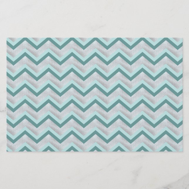 Teal and Pearls ZigZag (Front)
