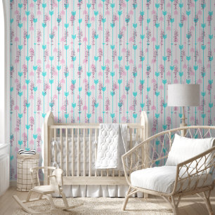 Teal and pink arrows personalized wallpaper