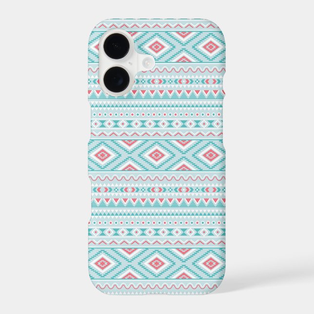 Teal and Pink Aztec Tribal Pattern (Back)