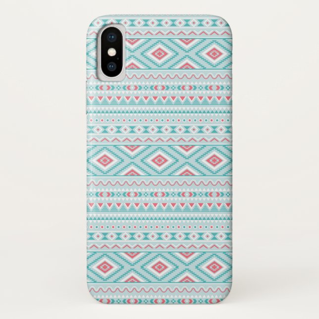 Teal and Pink Aztec Tribal Pattern Case-Mate iPhone Case (Back)