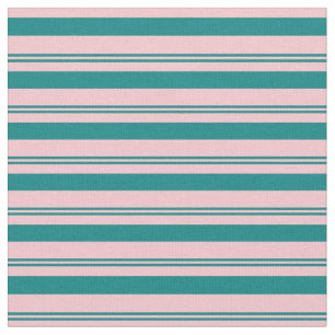 Teal and Pink Lines Pattern Fabric