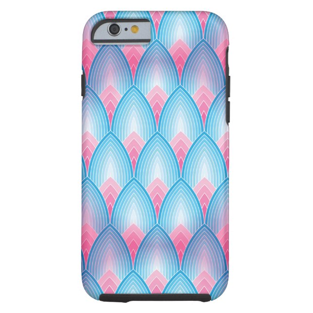 Teal And Pink Petal Pattern Case-Mate iPhone Case (Back)