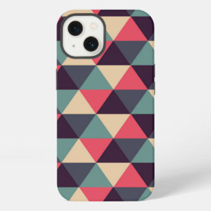 Teal And Pink Triangle Pattern iPhone 13 Case