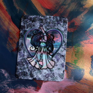 Teal and Purple Belly Dancer Love Heart Card