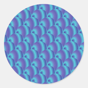 Teal and purple circle pattern, funny gift classic round sticker