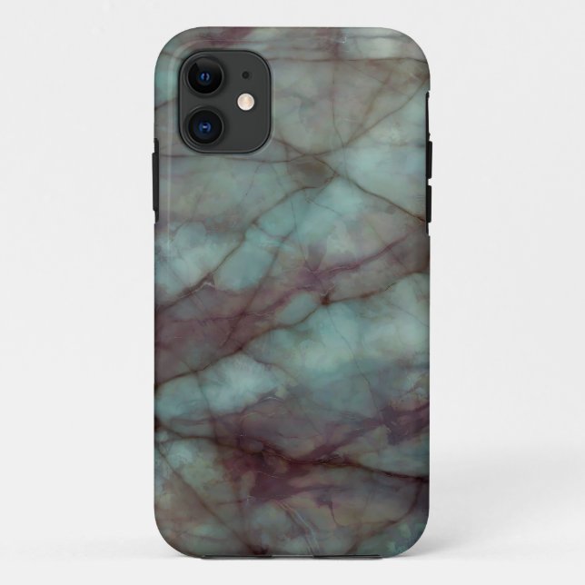 Teal and Purple Fluorite Marble Case-Mate iPhone Case (Back)
