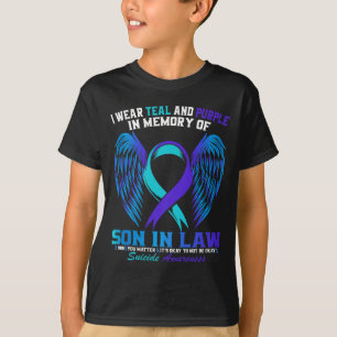 Teal And Purple For Son In Law Awareness Shirt