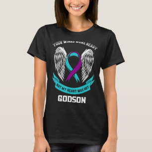 Teal And Purple Suicide Awareness Prevention Ribbo T-Shirt