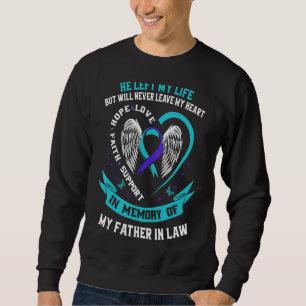 Teal And Purple Suicide Awareness Ribbon Father In Sweatshirt