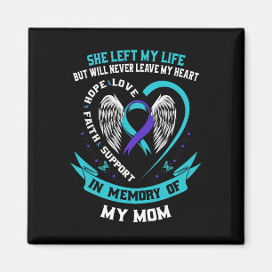 Teal And Purple Suicide Awareness Ribbon Mom Memor Magnet