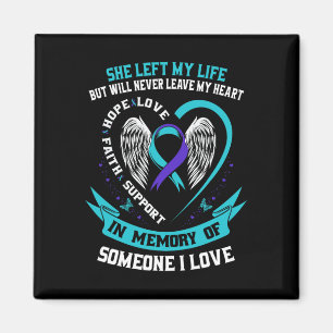 Teal And Purple Suicide Awareness Shirt Someone I Magnet