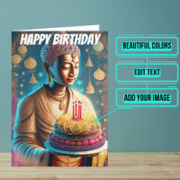 Teal and Tan Buddha Birthday