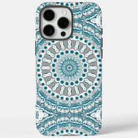 Teal and Tan Modern Mandala Design