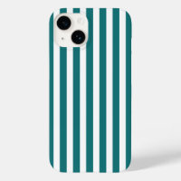 Teal and white candy stripes