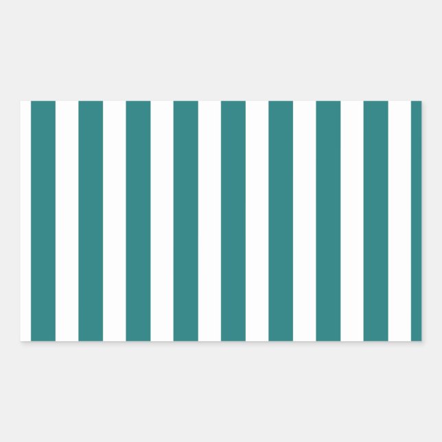 Teal and white candy stripes sticker (Front)
