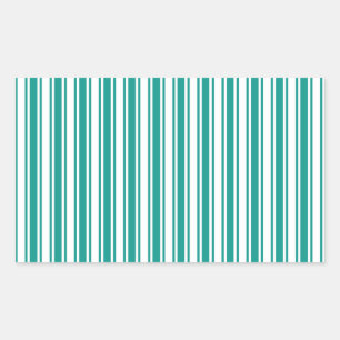 Teal and white candy stripes sticker