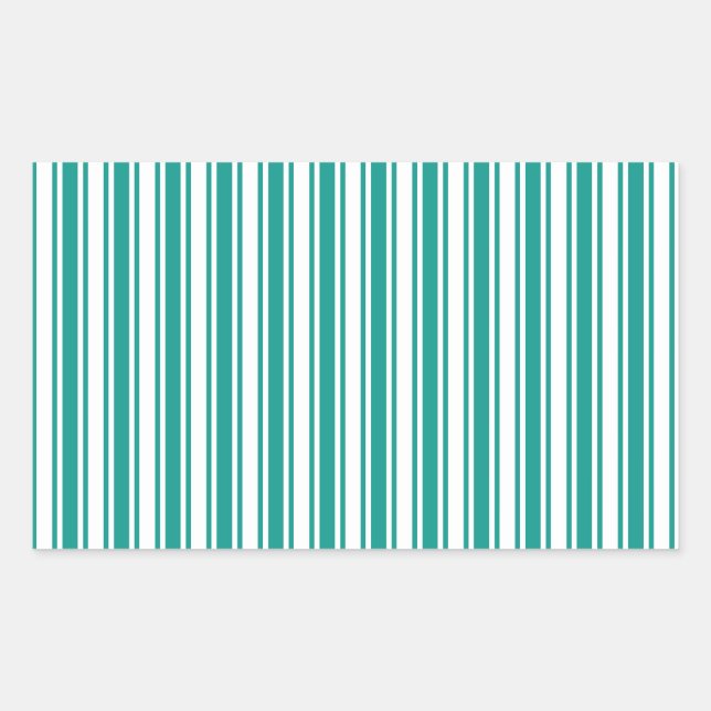 Teal and white candy stripes sticker (Front)