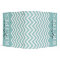Teal and white chevron pattern recipe binder book