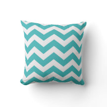 Teal And White Chevron Stripes