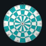 Teal And White Dartboard<br><div class="desc">Teal And White Dart Board</div>