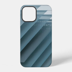 Teal and white digital wallpaper iPhone 12 case