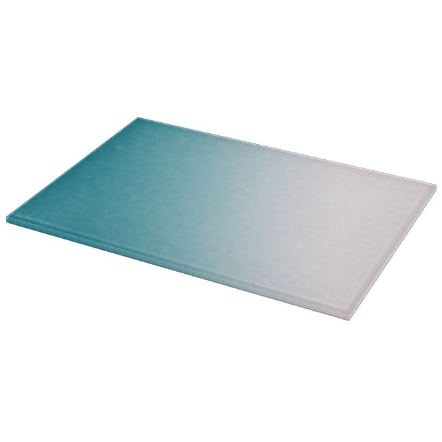 Teal and White Gradient Cutting Board (Corner)