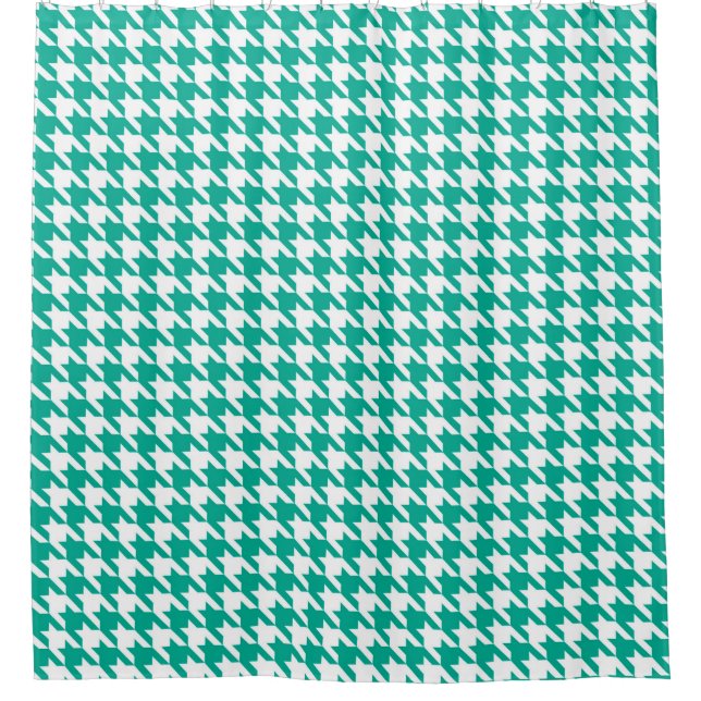 Teal and White Houndstooth Pattern (Front)